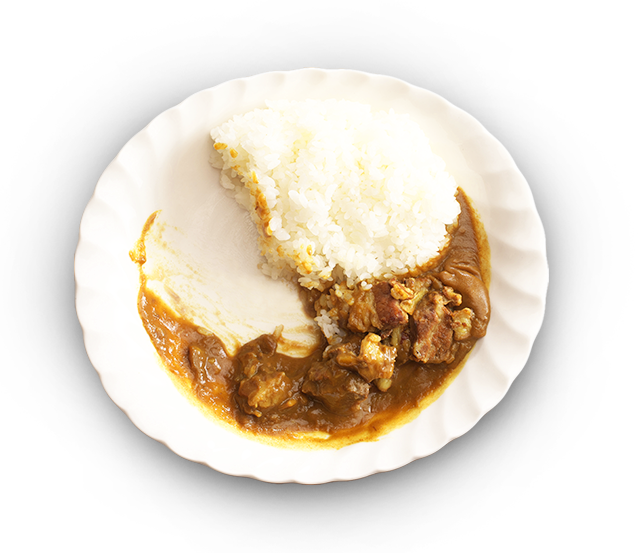 カレー　食べかけ